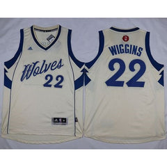 Timberwolves #22 Andrew Wiggins Cream 2015-2016 Christmas Day Stitched NBA Jersey