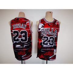 Men's Chicago Bulls #23 Michael Jordan Red/Black Stitched Jersey