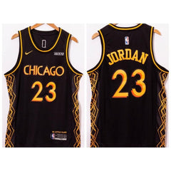 #23 Michael Jordan Black Motor City Edition 2020-21 Black Stitched Jersey