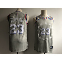 Men's Philadelphia 76ers #23 Jimmy Butler Gray 2018/19 City Edition Swingman Stitched NBA Jersey