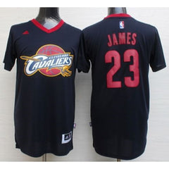 Cavaliers #23 LeBron James Black Short Sleeve Fashion Stitched NBA Jersey