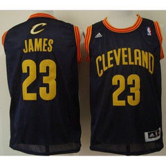 Cavaliers #23 LeBron James Navy Blue Throwback Stitched NBA Jersey
