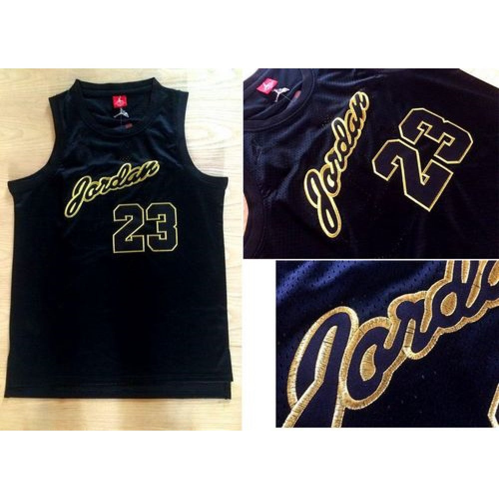 Bulls #23 Michael Jordan Black Anniversary Stitched NBA Jersey