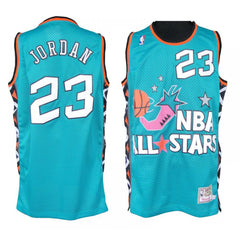 Mitchell and Ness Bulls #23 Michael Jordan Baby Blue 1996 All Star Stitched NBA Jersey