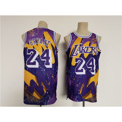 Men's Los Angeles Lakers #24 Kobe Bryant Purple Throwback basketball Jersey