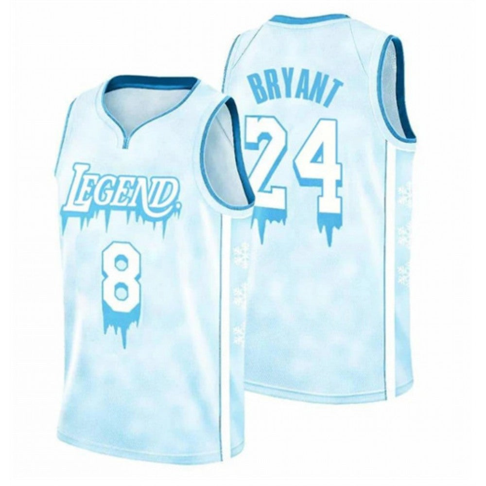 Men's Los Angeles Lakers Front #8 Back #24 Kobe Bryant Legend Icy Stitched Jersey