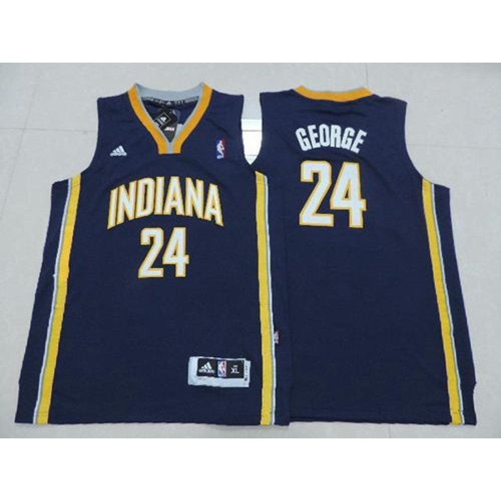 Pacers #24 Paul George Navy Blue Youth Stitched NBA Jersey