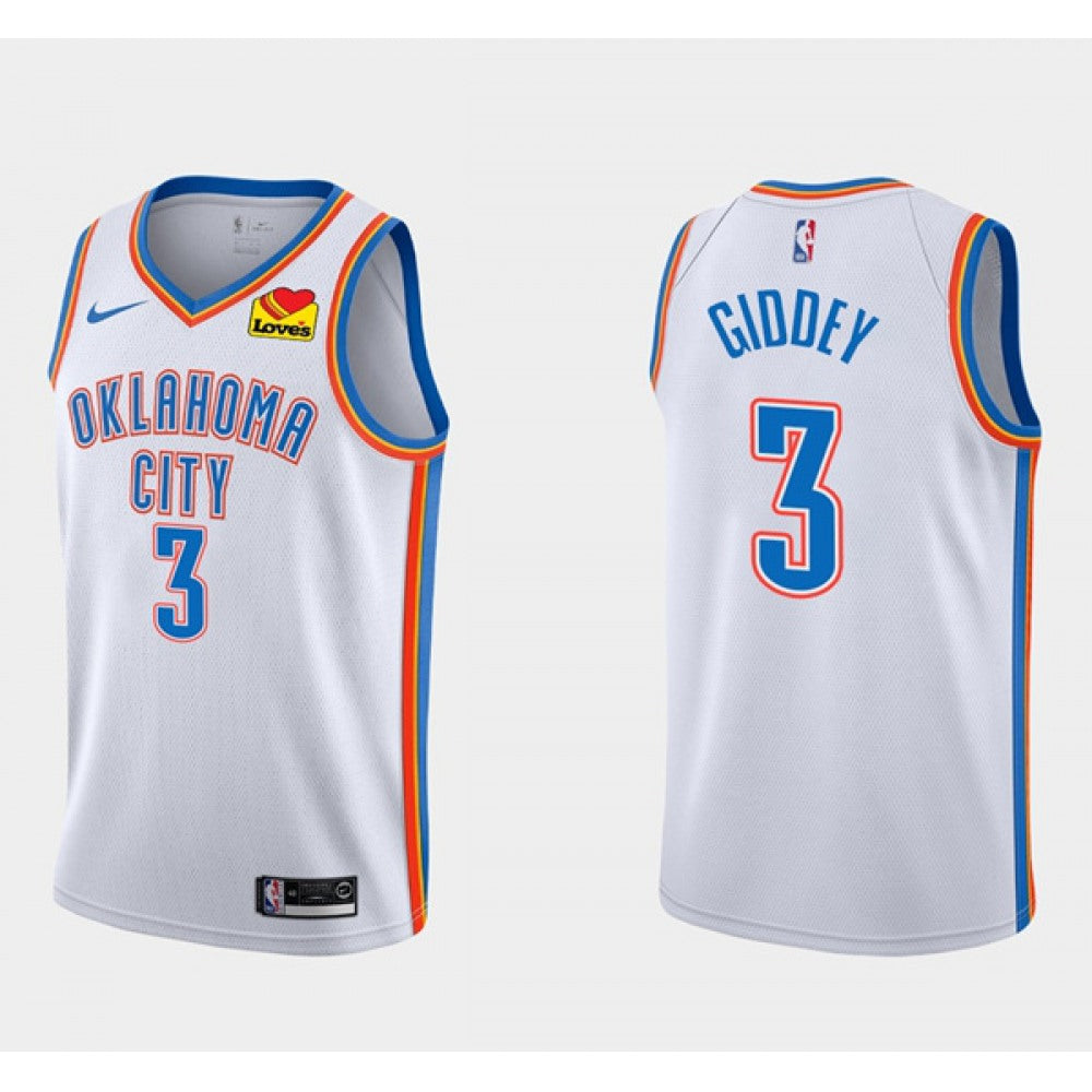 Men's Oklahoma City Thunder #3 Chris Paul White Stitched NBA Jersey