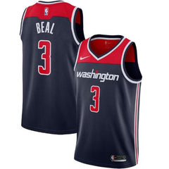 Men's Washington Wizards #3 Bradley Beal Navy Statement Edition Swingman Stitched Jersey