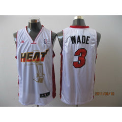 Heat 2011 Championship #3 Dwyane Wade White Stitched NBA Jersey