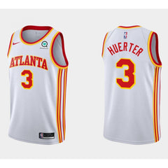Men's Atlanta Hawks #3 Kevin Huerter White Stitched NBA Jersey