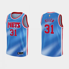 Men's Brooklyn Nets #31 Jarrett Allen 2020-2021 Blue Dri-FIT Hardwood Classic Stitched NBA Jersey