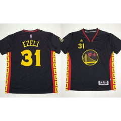 Warriors #31 Festus Ezeli Black Slate Chinese New Year Stitched NBA Jersey