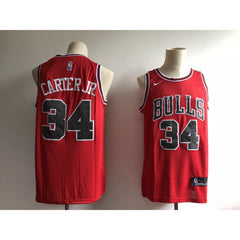 Men's Chicago Bulls #34 Wendell Carter Jr. Red Swingman Stitched NBA Jersey
