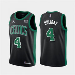 Men's Boston Celtics #4 Jrue Holiday Black 2023 Statement Edition Stitched Basketball Jersey