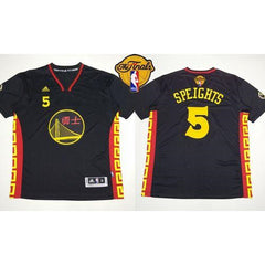 Warriors #5 Marreese Speights Black Slate Chinese New Year The Finals Patch Stitched NBA Jersey
