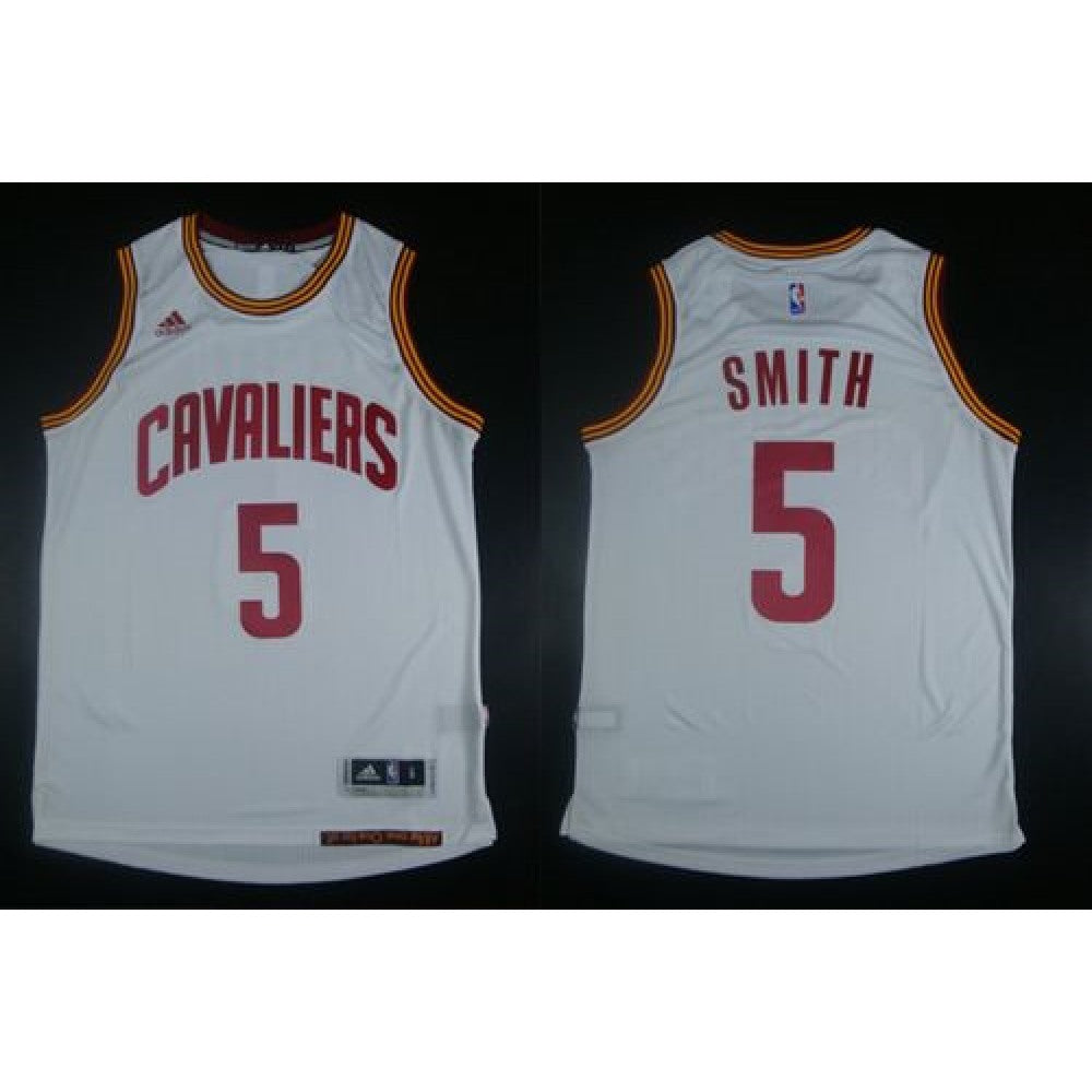 Revolution 30 Cavaliers #5 J.R. Smith White Stitched NBA Jersey