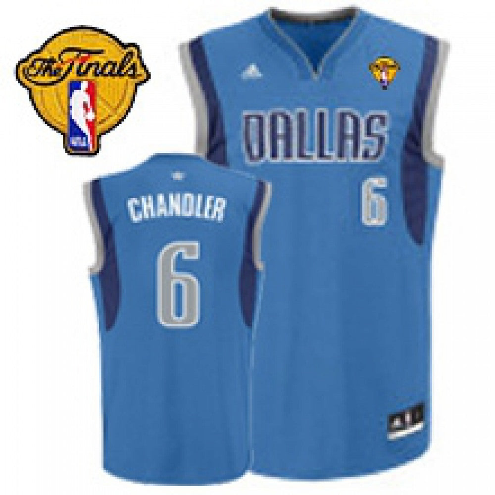 Mavericks 2011 Finals Patch #6 Tyson Chandler Revolution 30 Sky Blue Stitched NBA Jersey