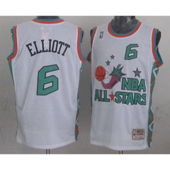 Mitchell And Ness Spurs #6 Sean Elliott White 1996 All star Stitched NBA Jersey