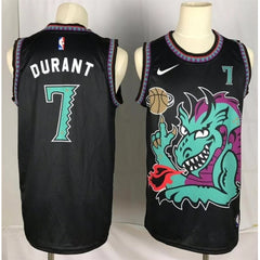 Men's Brooklyn Nets #7 Kevin Durant Black Dragon Swingman Stitched NBA Jersey