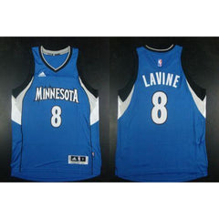 Timberwolves #8 Zach LaVine Blue Road Stitched NBA Jersey