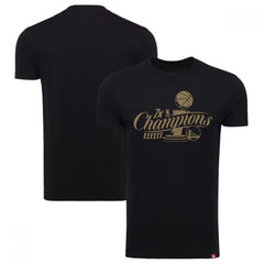 Men's Golden State Warriors 2022 2022 Black Finals Champions Metallic Official Logo Comfy Tri-Blend T-Shirt