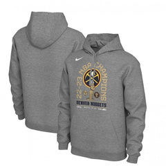 Men's Denver Nuggets Heather Gray 2023 NBA Finals Champions Locker Room Pullover Hoodie