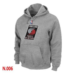 NBA Portland Trail Blazers Pullover Hoodie Light Grey