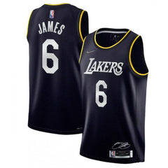 Men's Los Angeles Lakers 2022 Black 75th Anniversary Select Series MVP Swingman Jersey