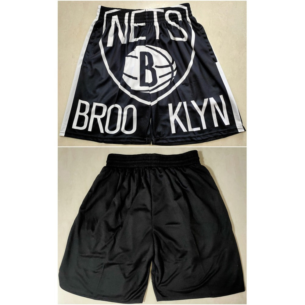 Men's Brooklyn Nets Black Mitchell&Ness Shorts (Run Small)