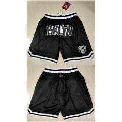 Men's Brooklyn Nets Black Shorts (Run Small)