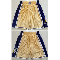 Men's Los Angeles Lakers Kobe Bryant Gold Hall of Fame Shorts (Run Small)