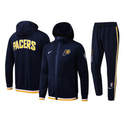 Men's Indiana Pacers 75th Anniversary Navy Performance Showtime Full-Zip Hoodie Jacket And Pants Suit