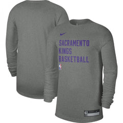 Men's Sacramento Kings Heather Gray 2023/24 Legend On-Court Practice Long Sleeve T-Shirt