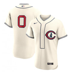 Men's Chicago Cubs #0 Marcus Stroman 2022 Cream Field of Dreams Stitched Baseball Jersey