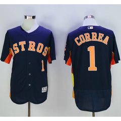 Astros #1 Carlos Correa Navy Blue Flexbase Authentic Collection Stitched MLB Jersey