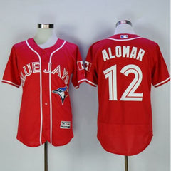 Blue Jays #12 Roberto Alomar Red Flexbase Authentic Collection Canada Day Stitched MLB Jersey