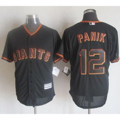 Giants #12 Joe Panik Black New Cool Base Stitched MLB Jersey