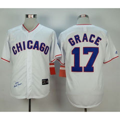 Mitchell And Ness 1988 Cubs #17 Mark Grace White Stitched MLB Jersey