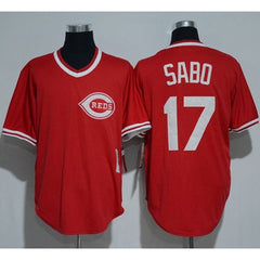 Mitchell And Ness 1990 Reds #17 Chris Sabo Red Throwback Stitched MLB Jersey
