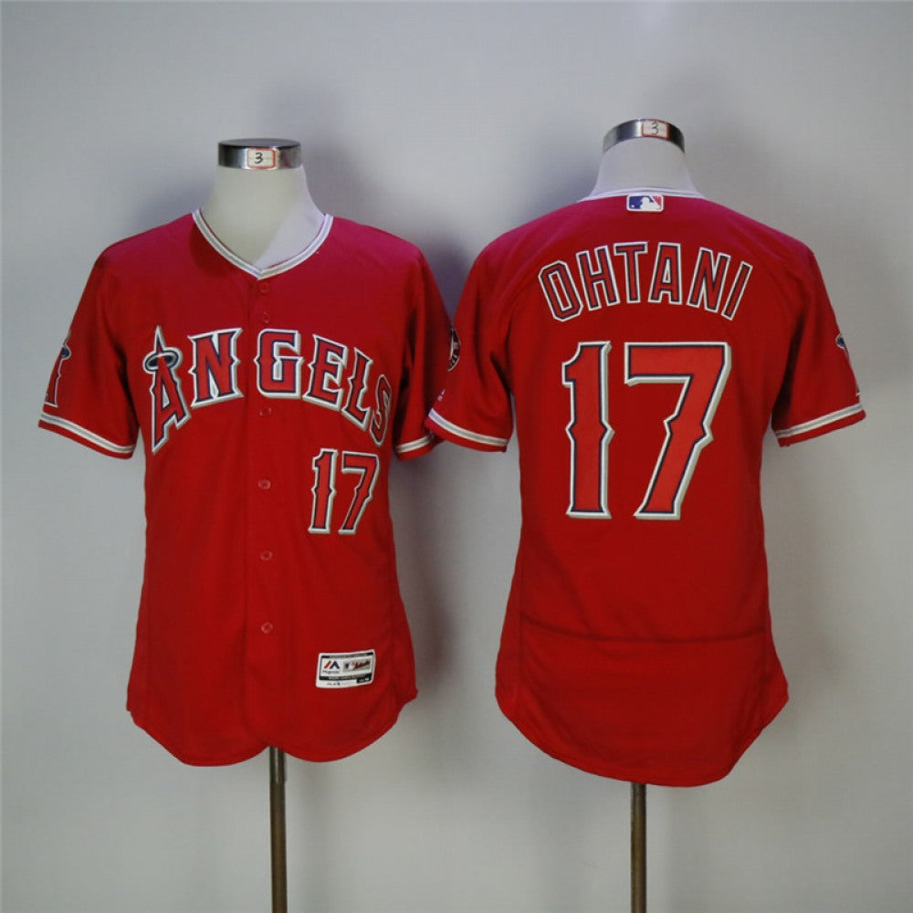 Men's Los Angeles Angels #17 Shohei Ohtani Red Flexbase Stitched MLB Jersey