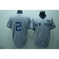 Yankees #2 Derek Jeter Grey GMS The Boss Stitched MLB Jersey