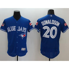 Blue Jays #20 Josh Donaldson Blue Fashion Stars & Stripes Flexbase Authentic Stitched MLB Jersey