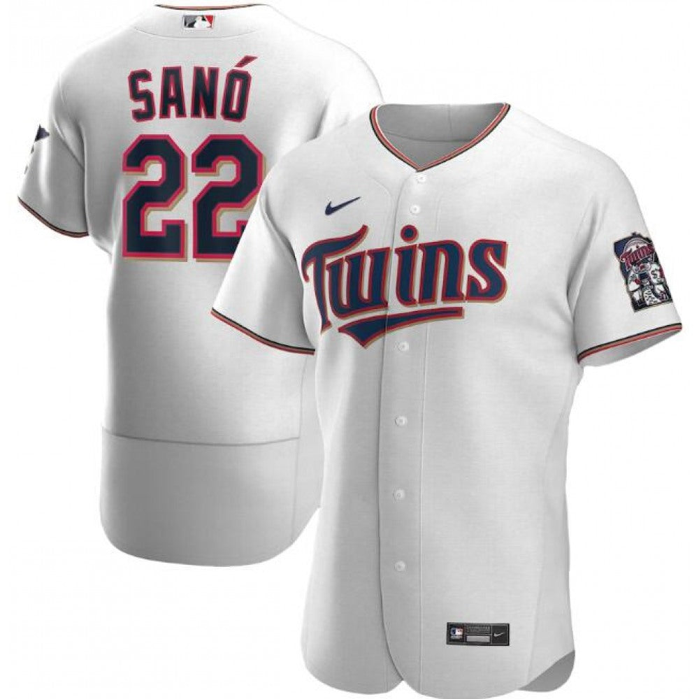 Men's Minnesota Twins #22 Miguel Sano White Flex Base Stitched MLB Jersey