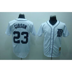 Mitchell and Ness Tigers #23 Kirk Gibson Stitched White Throwback MLB Jersey