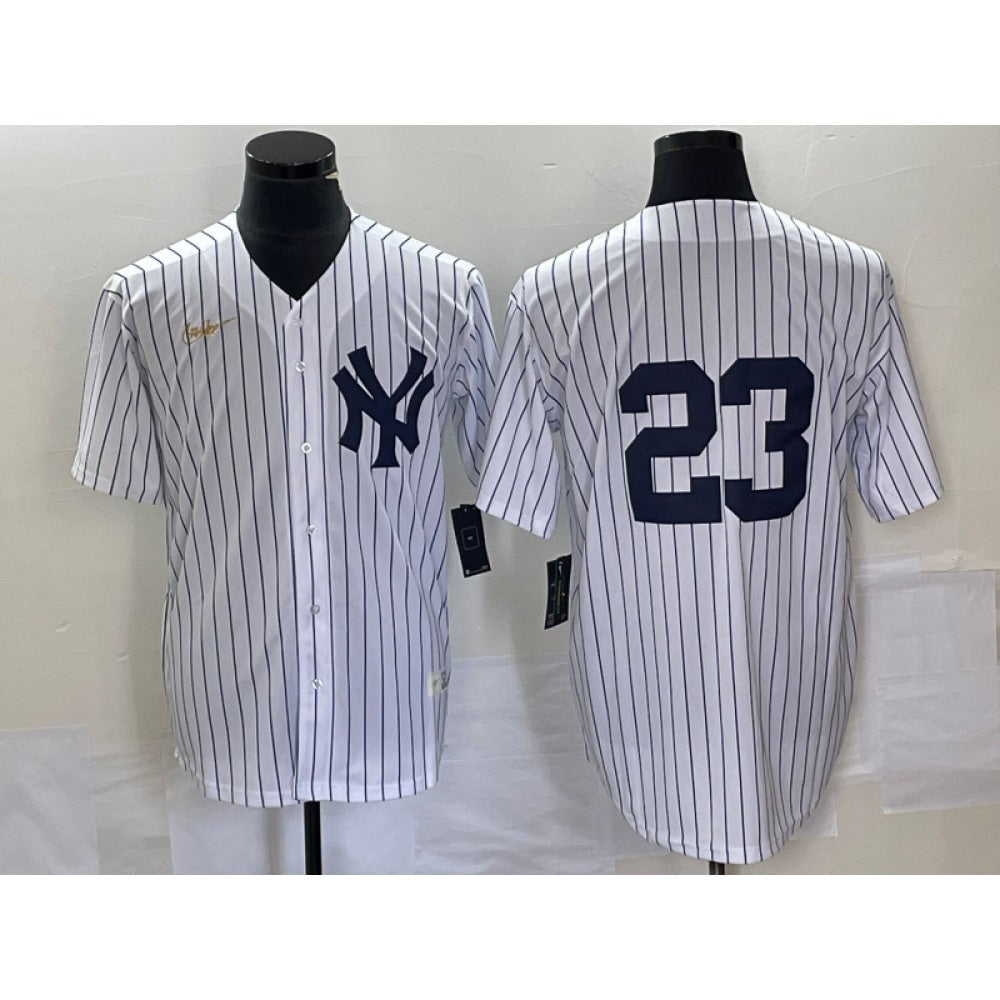 Men's New York Yankees #23 Don Mattingly White Cool Base Stitched Baseball Jersey