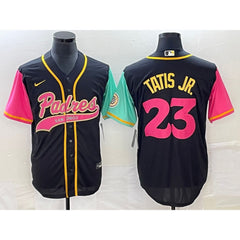 Men's San Diego Padres #23 Fernando Tatis Jr. Black Cool Base Stitched Baseball Jersey