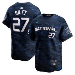 Men's Atlanta Braves #27 Austin Riley Royal 2023 All-star Cool Base Stitched Baseball Jersey