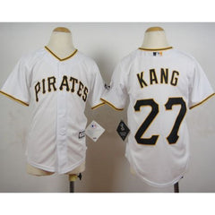 Pirates #27 Jung-ho Kang White Cool Base Stitched Youth MLB Jersey