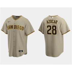 Men's San Diego Padres #28 Jose Azocar Tan Cool Base Stitched Jersey